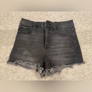 Pac-Sun White Washed Black Jean Shorts - size 26